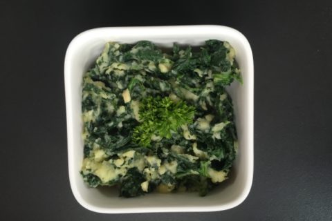 Le rata de pommes de pommes de terre épinards