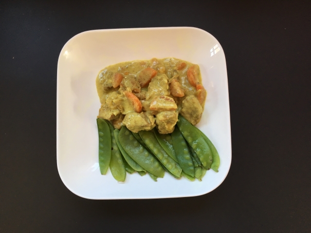 Le sauté de porc bio curry coco pois mange tout cocorimag