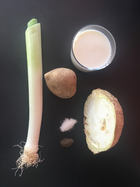 Ingrédients du velouté de poireau pomme de terre et celeri rave ccorimag
